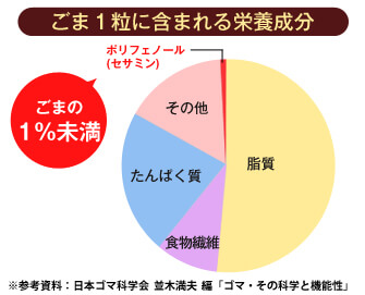 ごま1粒に含まれる栄養成分