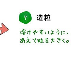 7. 造流 溶けやすいように、あえて粒を大きく。