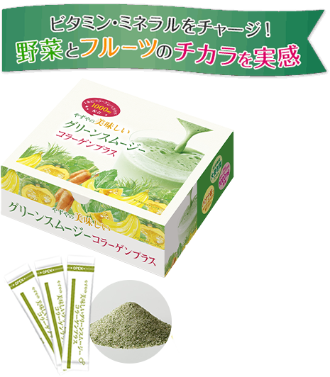 ビタミン・ミネラルをチャージ！野菜とフルーツのチカラを実感！「美味しいグリーンスムージー」定期便価格3,420円＋税 翌営業日までに配送