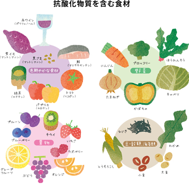 抗酸化物質を含む食材