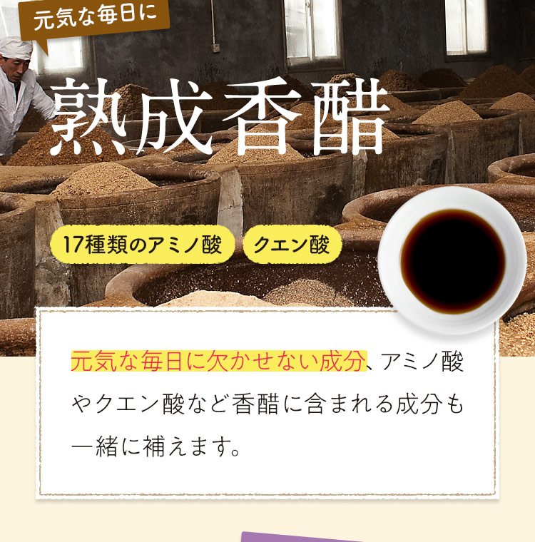 【元気な毎日に】熟成香醋