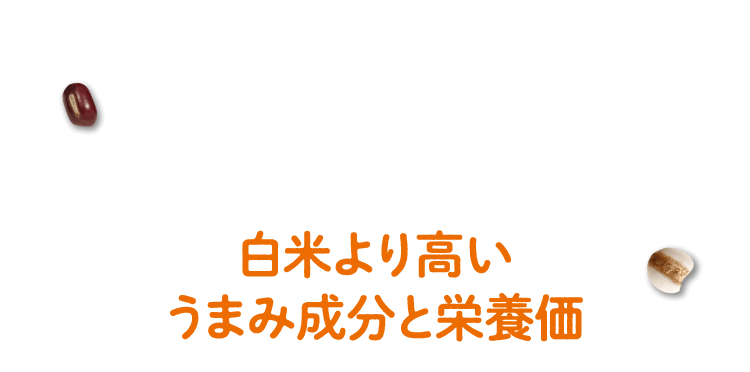 白米より高いうまみ成分と栄養価