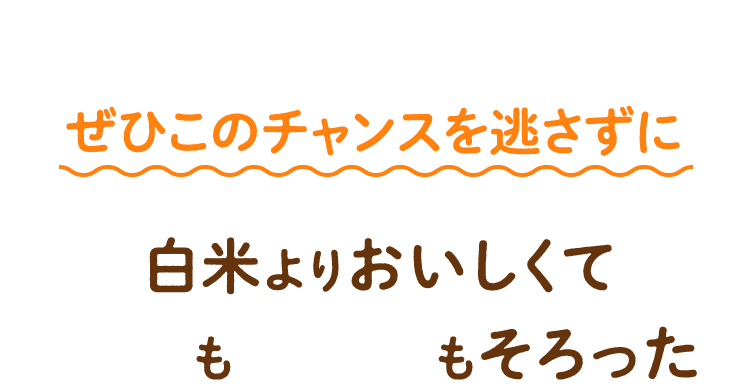 ぜひこのチャンスを逃さずに