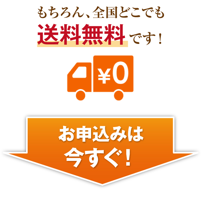 もちろん、全国どこでも送料無料です！お申込みは今すぐ！