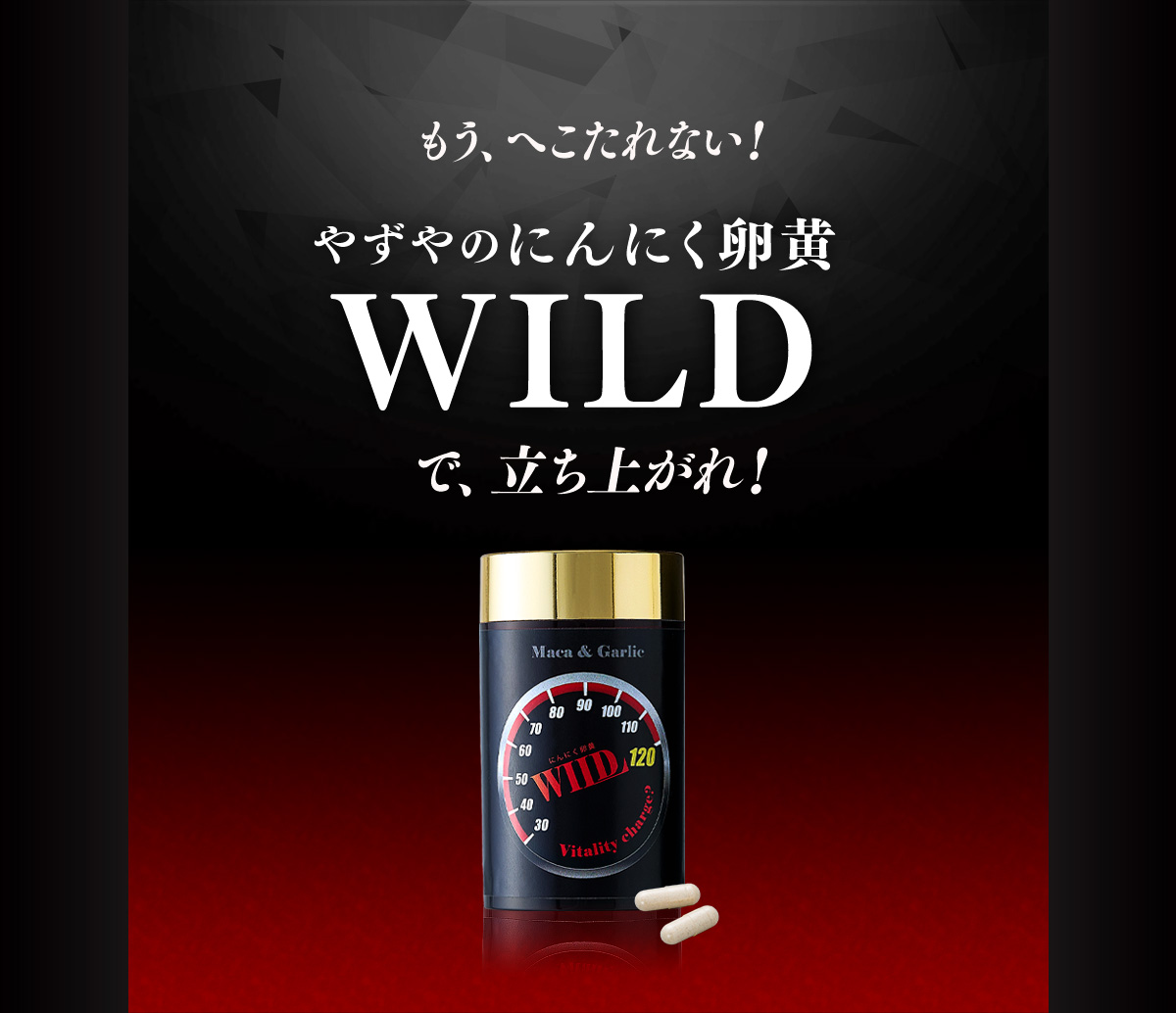 もう、へこたれない！ やずやのにんにく卵黄WILDで、立ち上がれ！