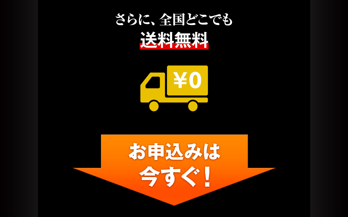 さらに、全国どこでも送料無料です！ お申込みは今すぐ！