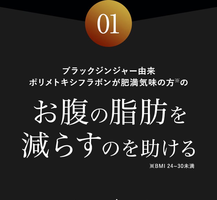 01 お腹の脂肪を減らすのを助ける