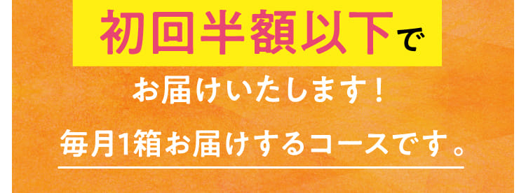 初回半額以下でお届けいたします!