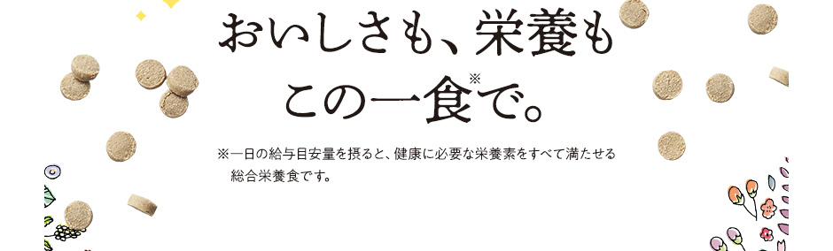 おいしさも、栄養もこの一食で。