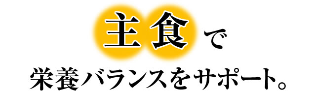 主食で栄養バランスをサポート。