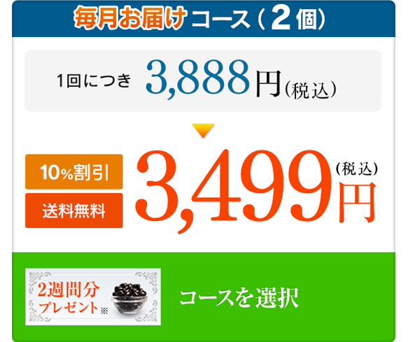 毎月お届けコース(2個) 10%割引 送料無料 3,499円(税込)