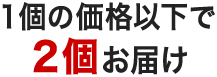 1個の価格以下で２個お届け