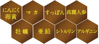 にんにく卵黄　牡蠣　マカ　亜鉛　すっぽん