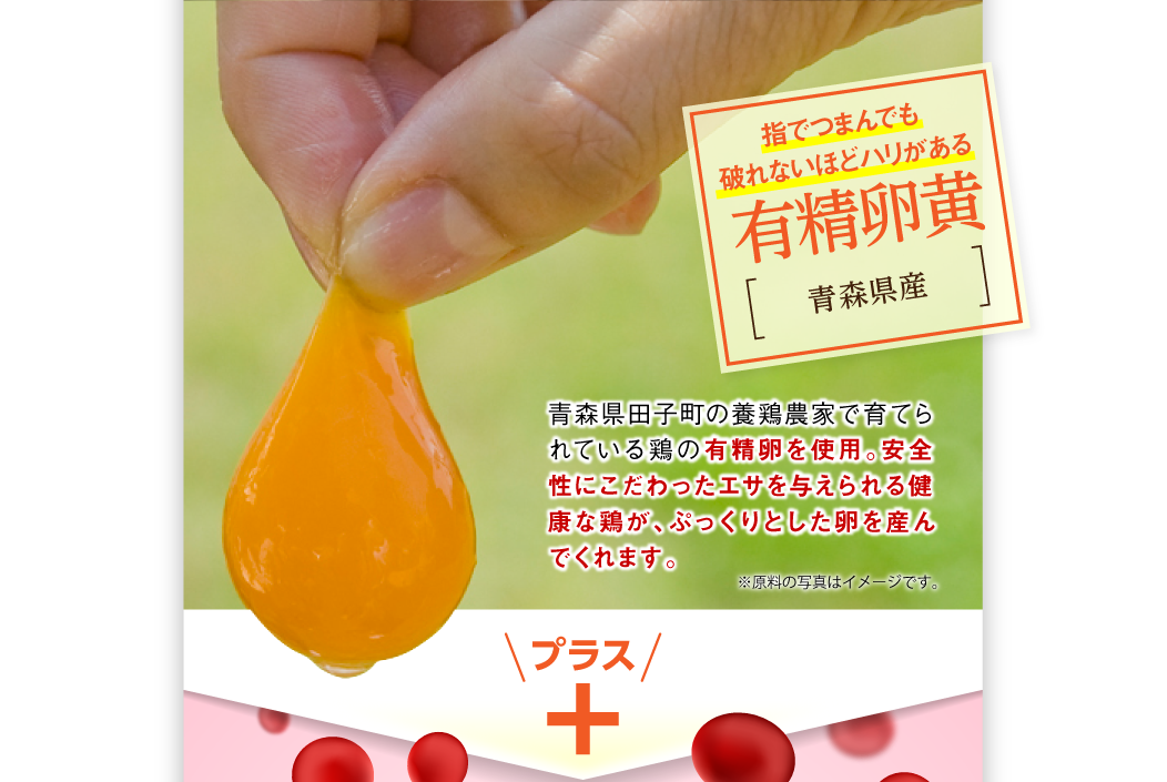 たんぱく質・ビタミン・ミネラルが摂れる！新鮮・安全な青森県産有精卵黄