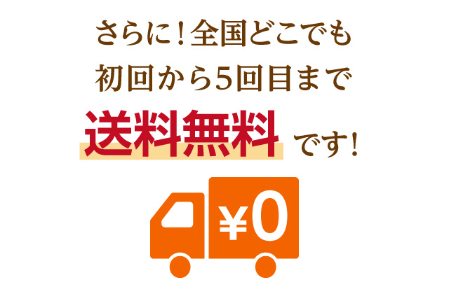 もちろん、全国どこでも送料無料です！