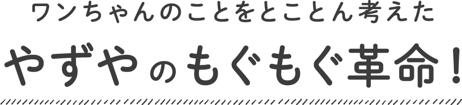 ワンちゃんのことをとことん考えたやずやのもぐもぐ革命！