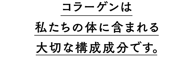 体の1割を占める大切な成分「コラーゲン」