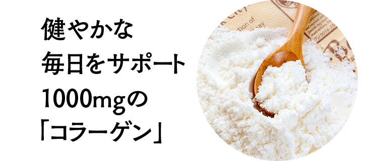 健やかな毎日をサポート1000mgの「コラーゲン」