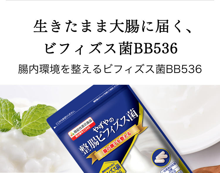 生きたまま大腸に届く、ビフィズス菌BB536腸内環境を整えるビフィズス菌BB536