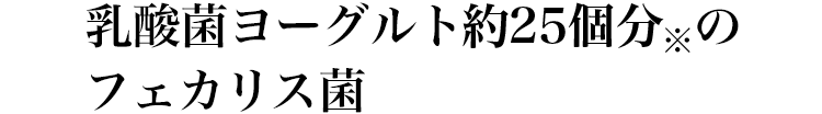 乳酸菌ヨーグルト約25個分※のフェカリス菌