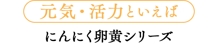 元気・活力といえばにんにく卵黄シリーズ