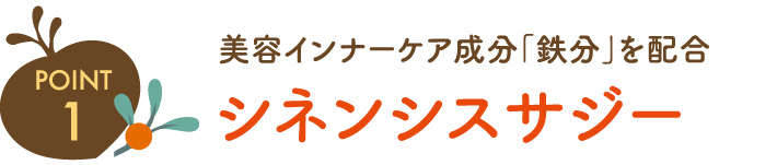 ポイント1 美容インナーケア成分「鉄分」を配合 シネンシスサジー