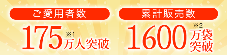 ご愛用者数 累計販売数